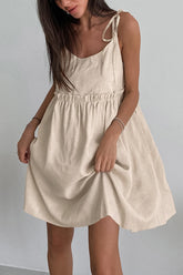 BXOXO - Tie-up Straps Cotton Cami Dress